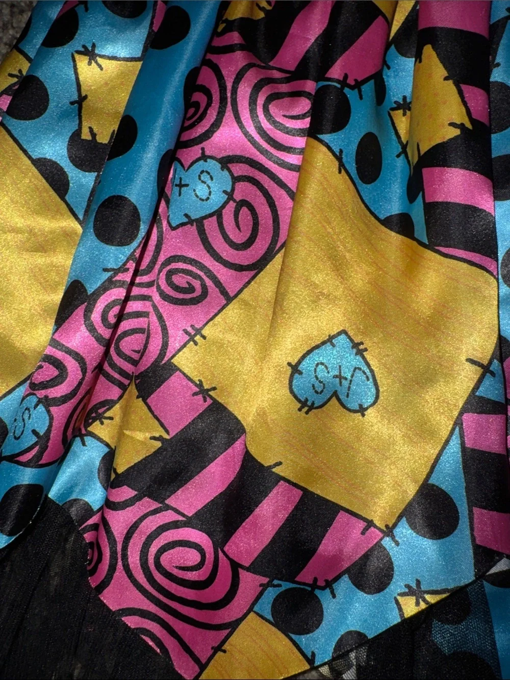 The Nightmare Before Christmas Disney Sally Hooded Costume Dress Tutu Skirt - Picture 5 of 7
